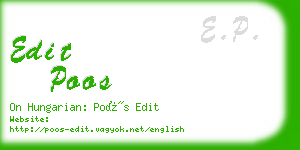 edit poos business card